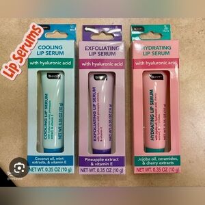 B-Pure Lip Serum Set - Cooling, Exfoliating, Hydrating Trio 0.35fl Oz BNIB